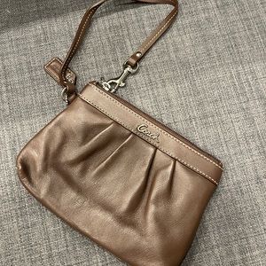 Coach Leather Wristlet